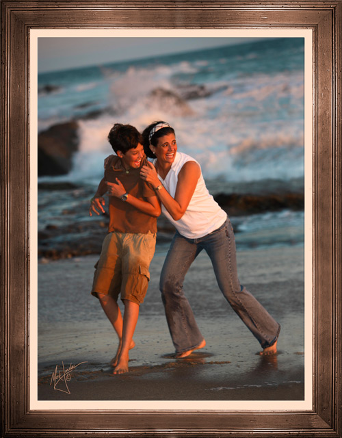 Orange County Beach Photographer, Mark Jordan Photography, Family Portrait Photography of Mother & Son in Laguna Beach, CA